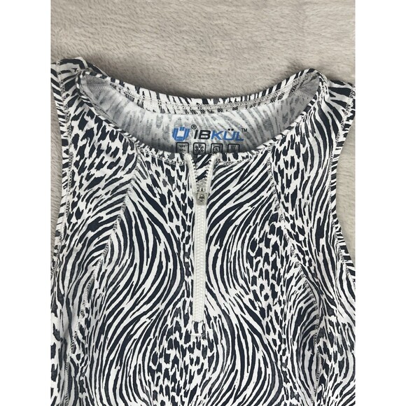 NWT IBKUL ALENA Black & White Sleeveless Mock Golf Tennis Dress Size XSmall - Picture 3 of 10